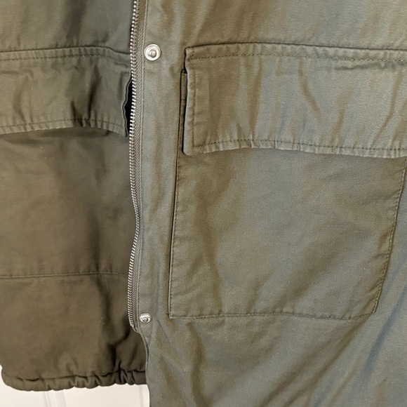 Me Jane L Quilted Olive Green Military Jacket - Picture 5 of 12